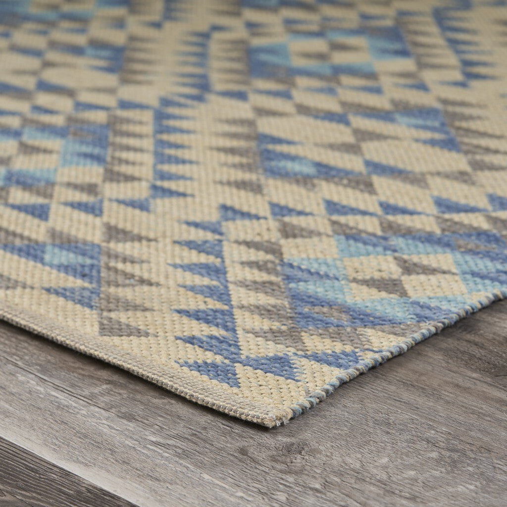 3' x 4' Blue Decorative Lattice Area Rug