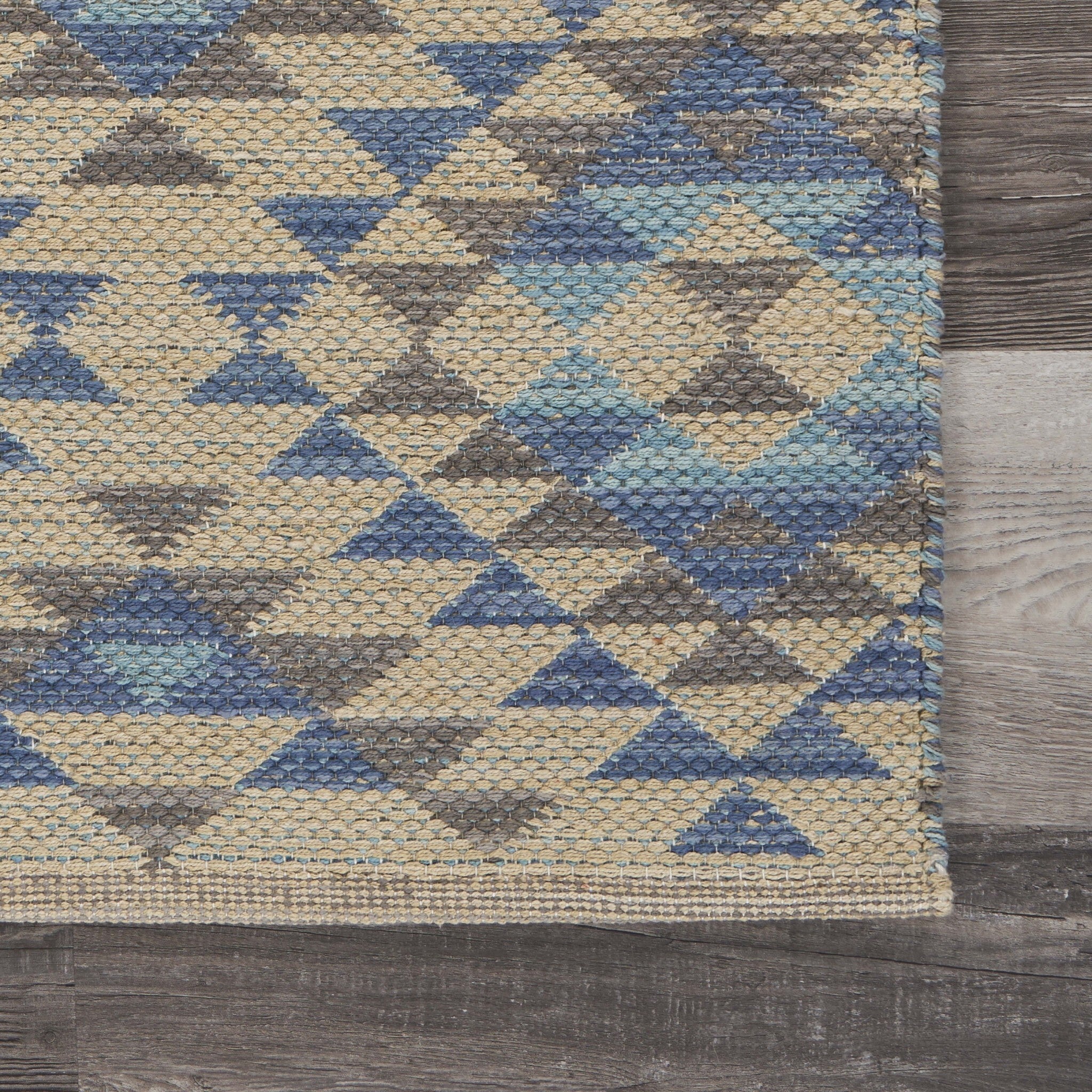 3' x 4' Blue Decorative Lattice Area Rug