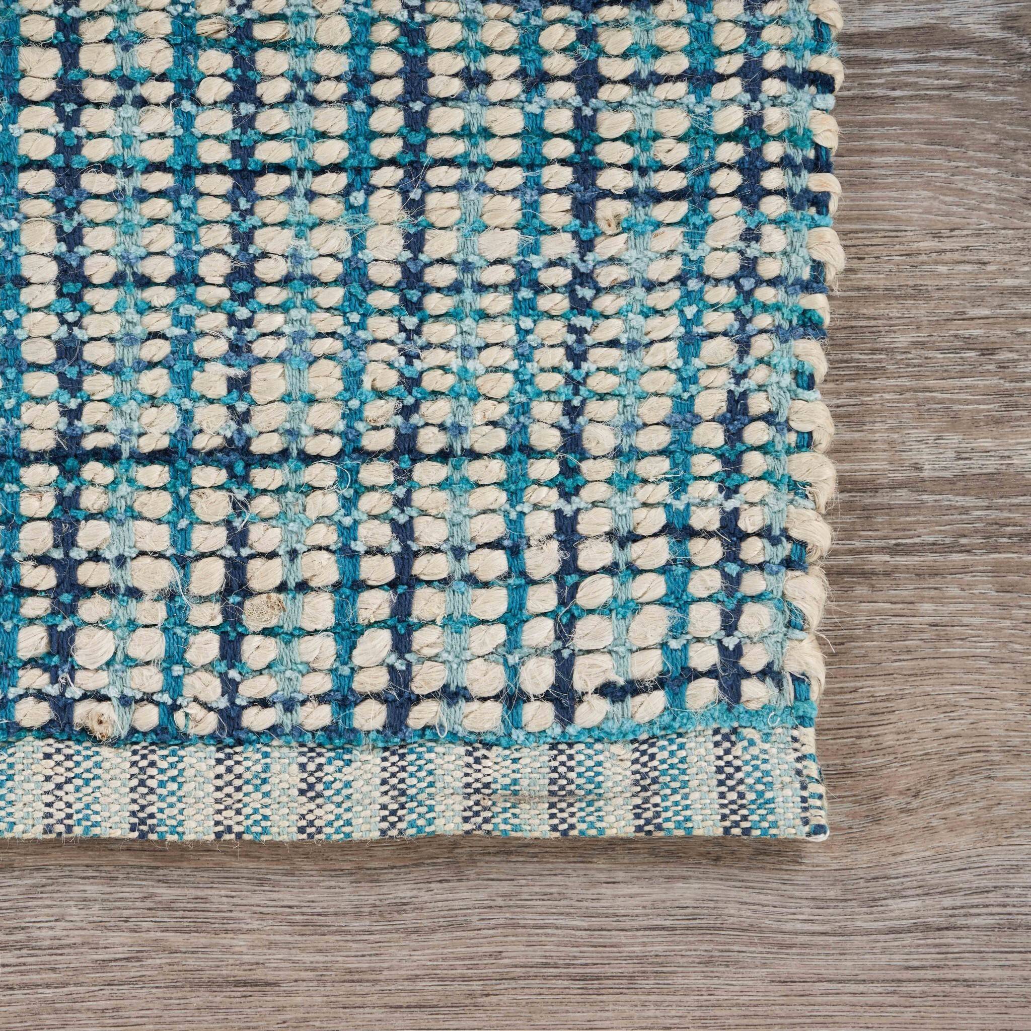 8' x 10' Classic Blue Jute Area Rug