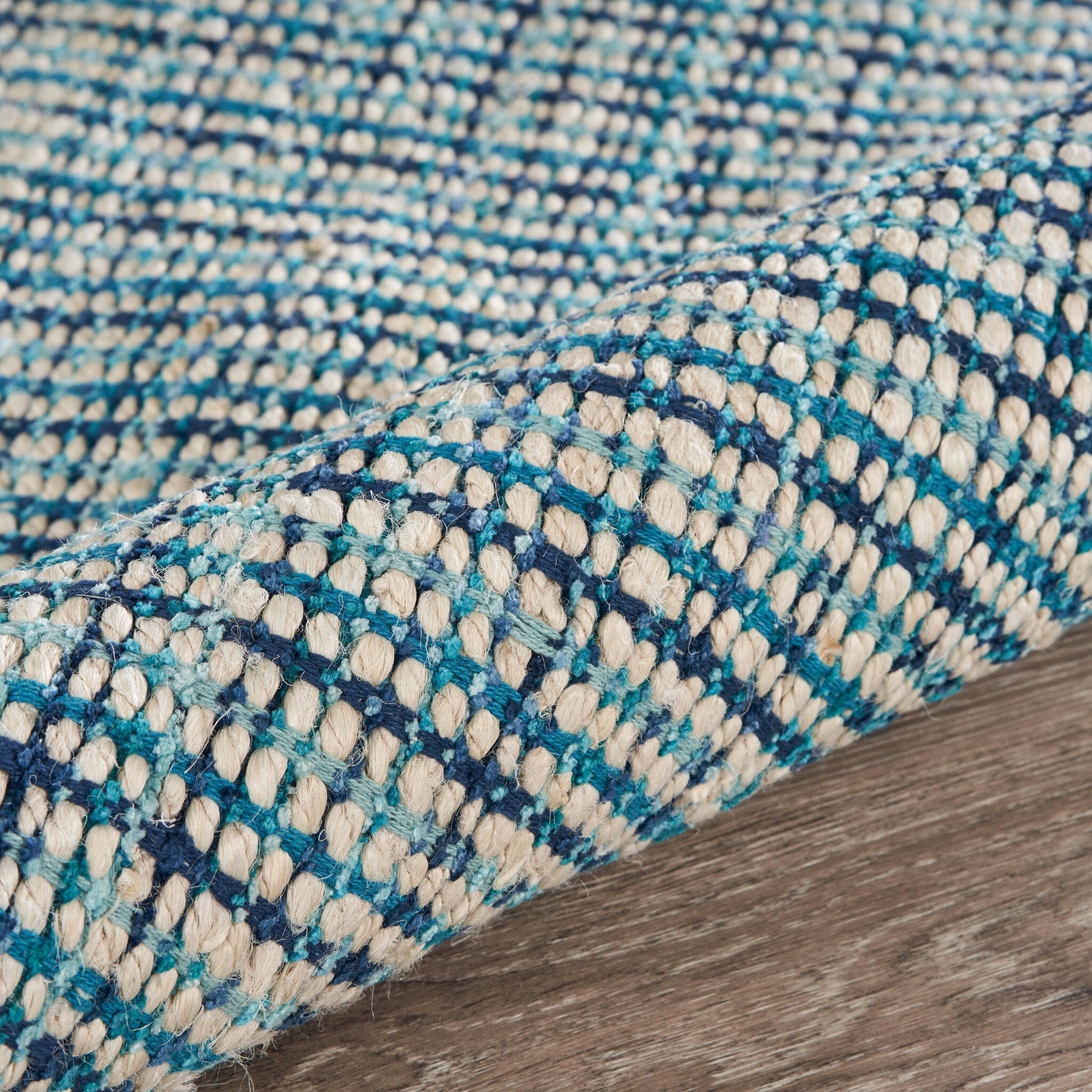 8' x 10' Classic Blue Jute Area Rug