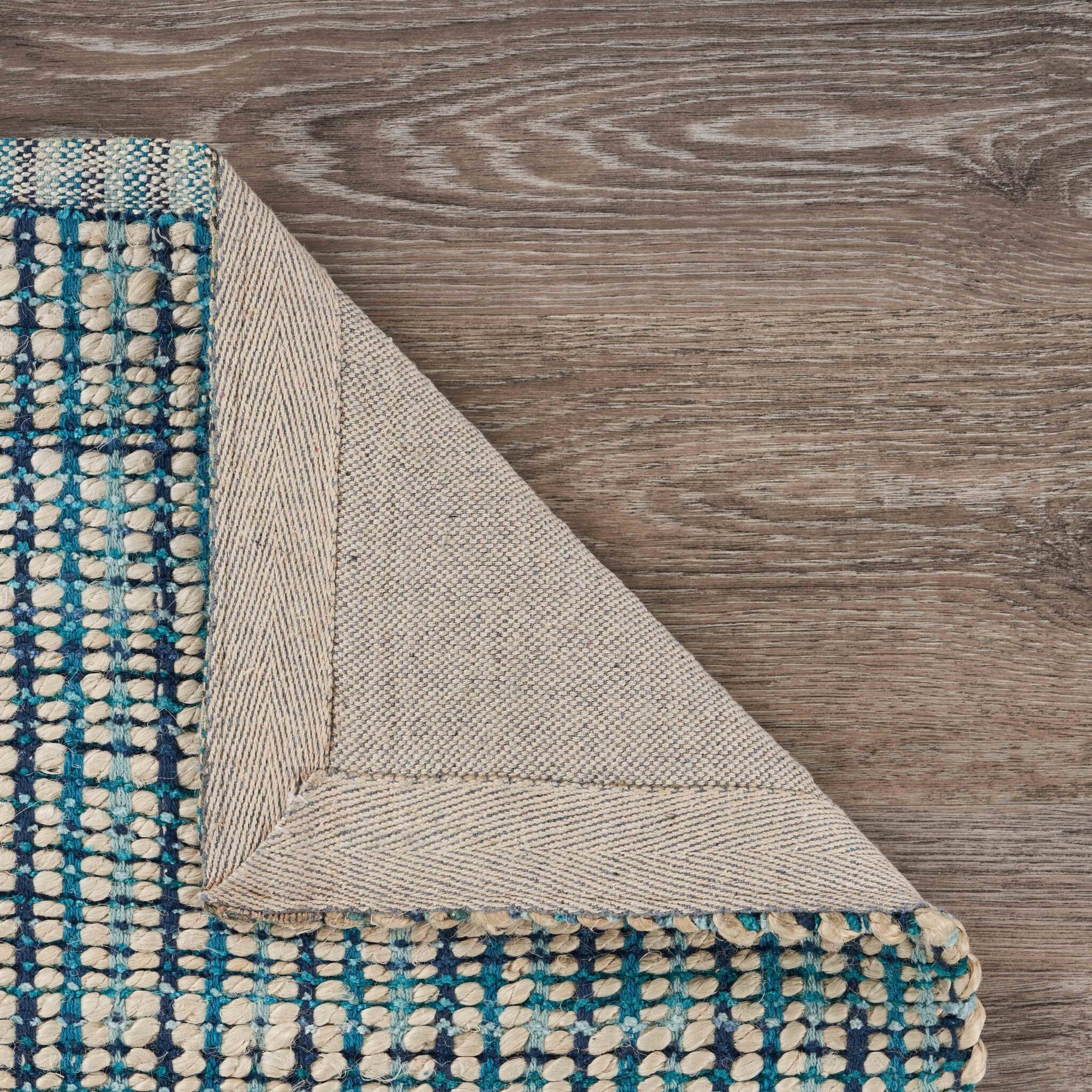 9' x 12' Classic Blue Jute Area Rug