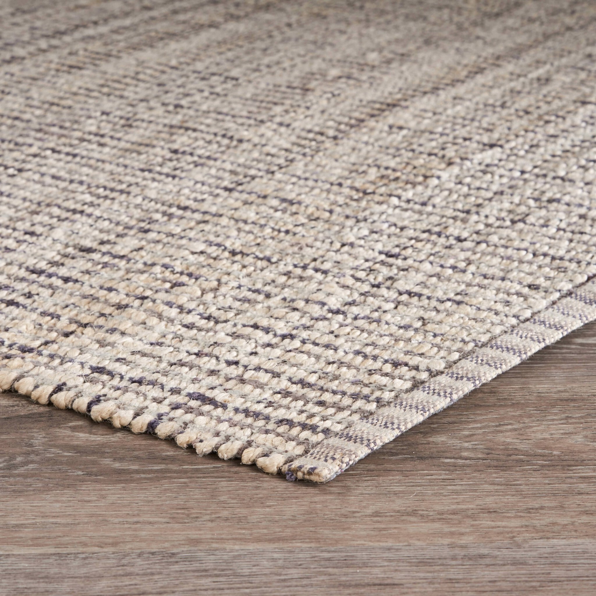 9' x 12' Brown and Beige Toned Jute Area Rug