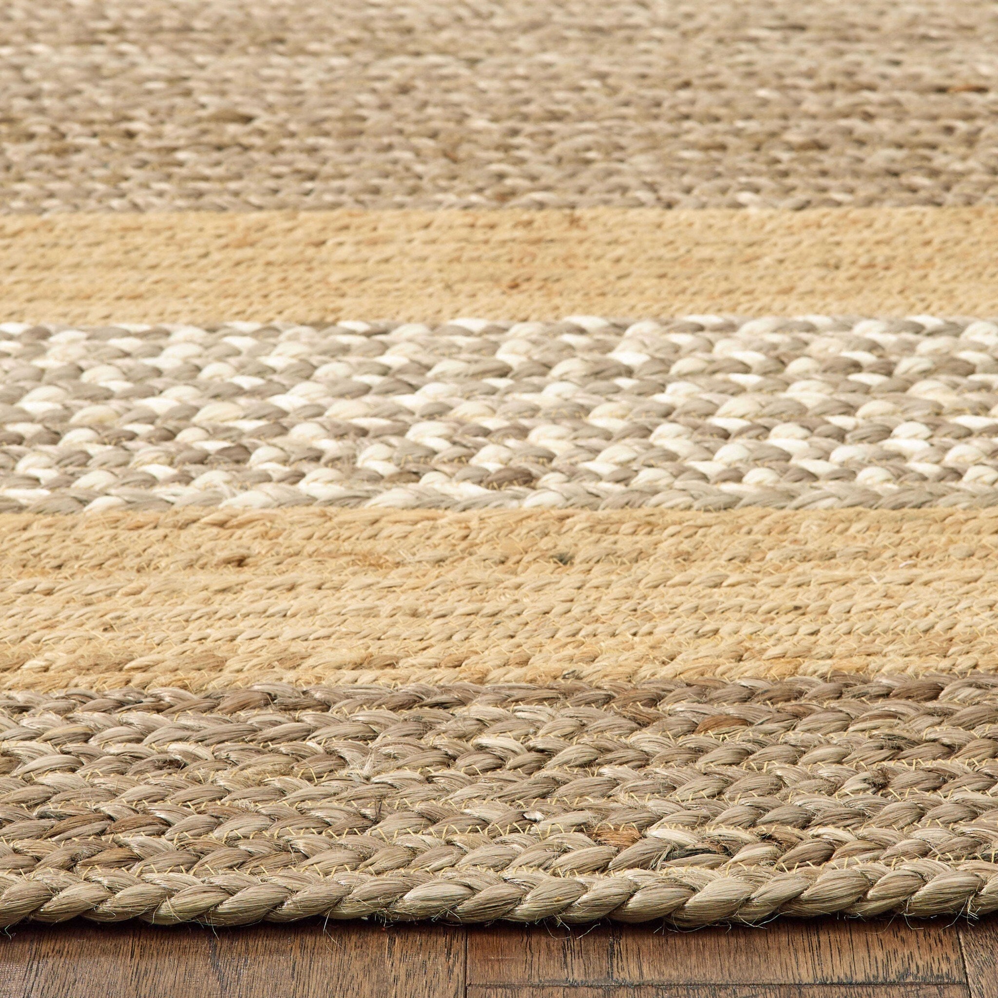 5' x 8' Tan and Beige Bordered Area Rug
