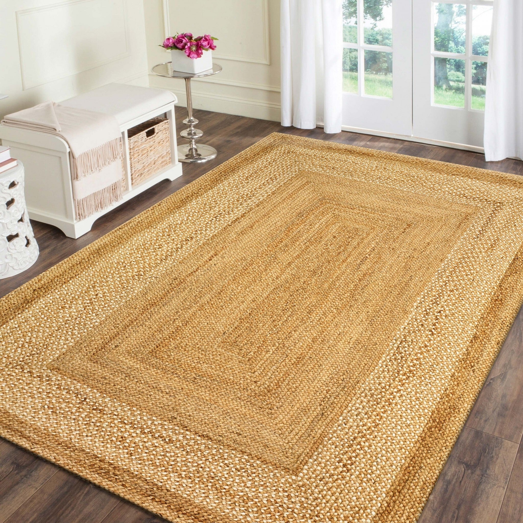 4' x 6' Classic Tan Bordered Area Rug