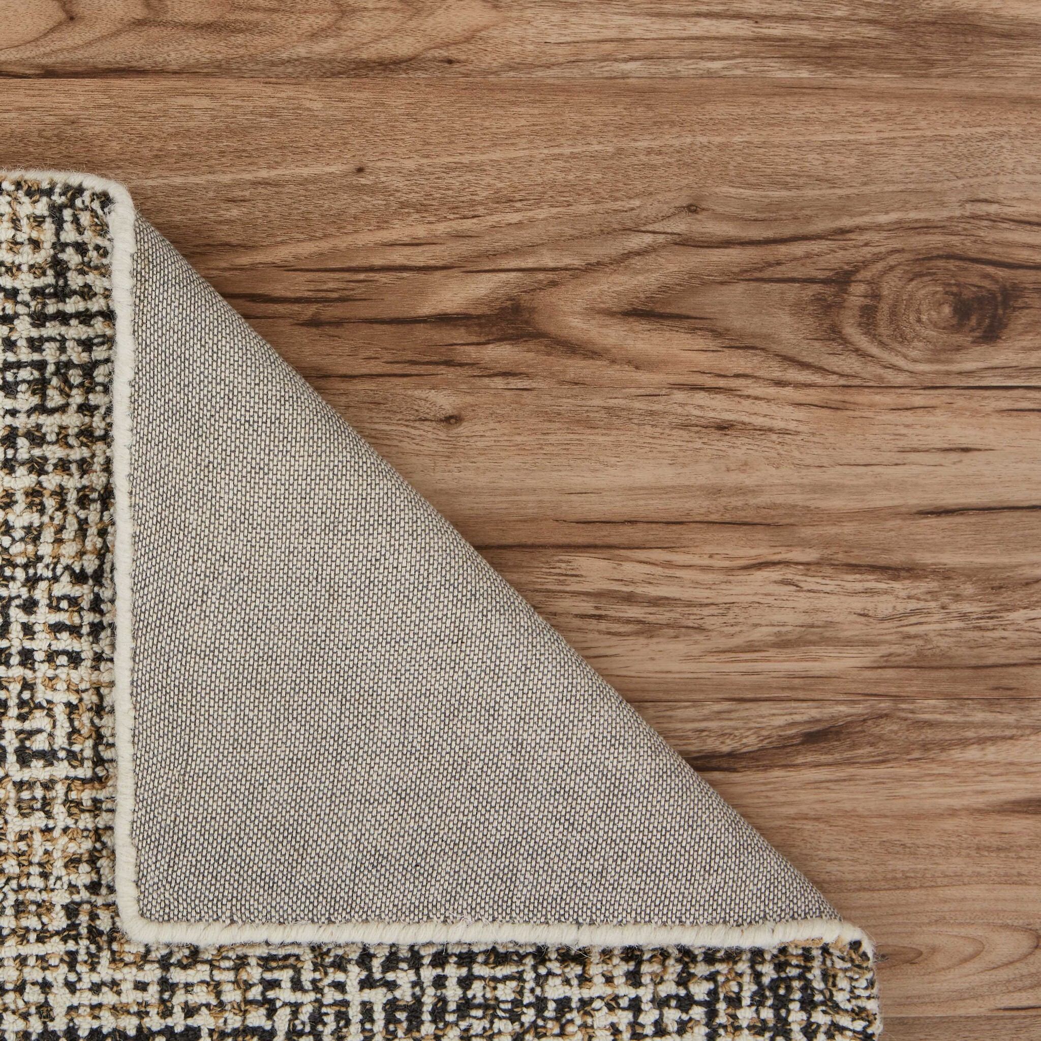 5' x 8' Charcoal Interwoven Maze Area Rug