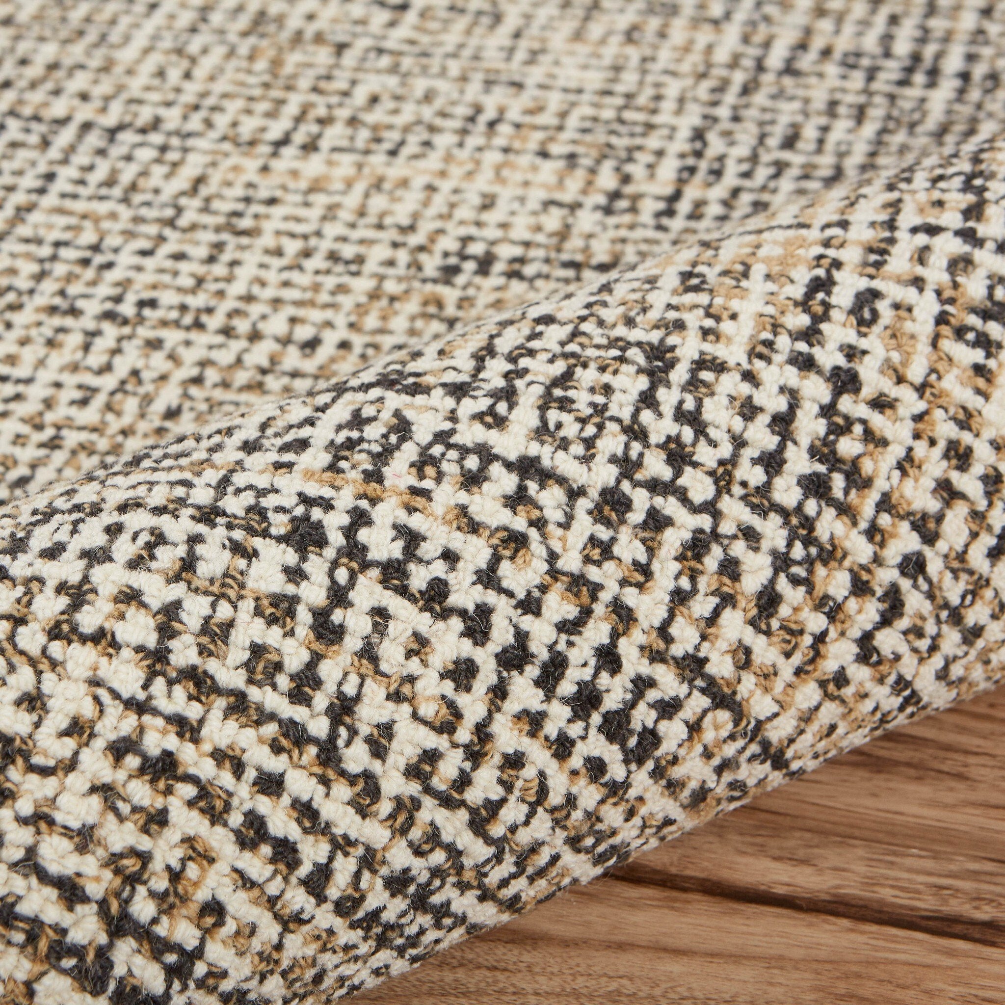 5' x 8' Charcoal Interwoven Maze Area Rug