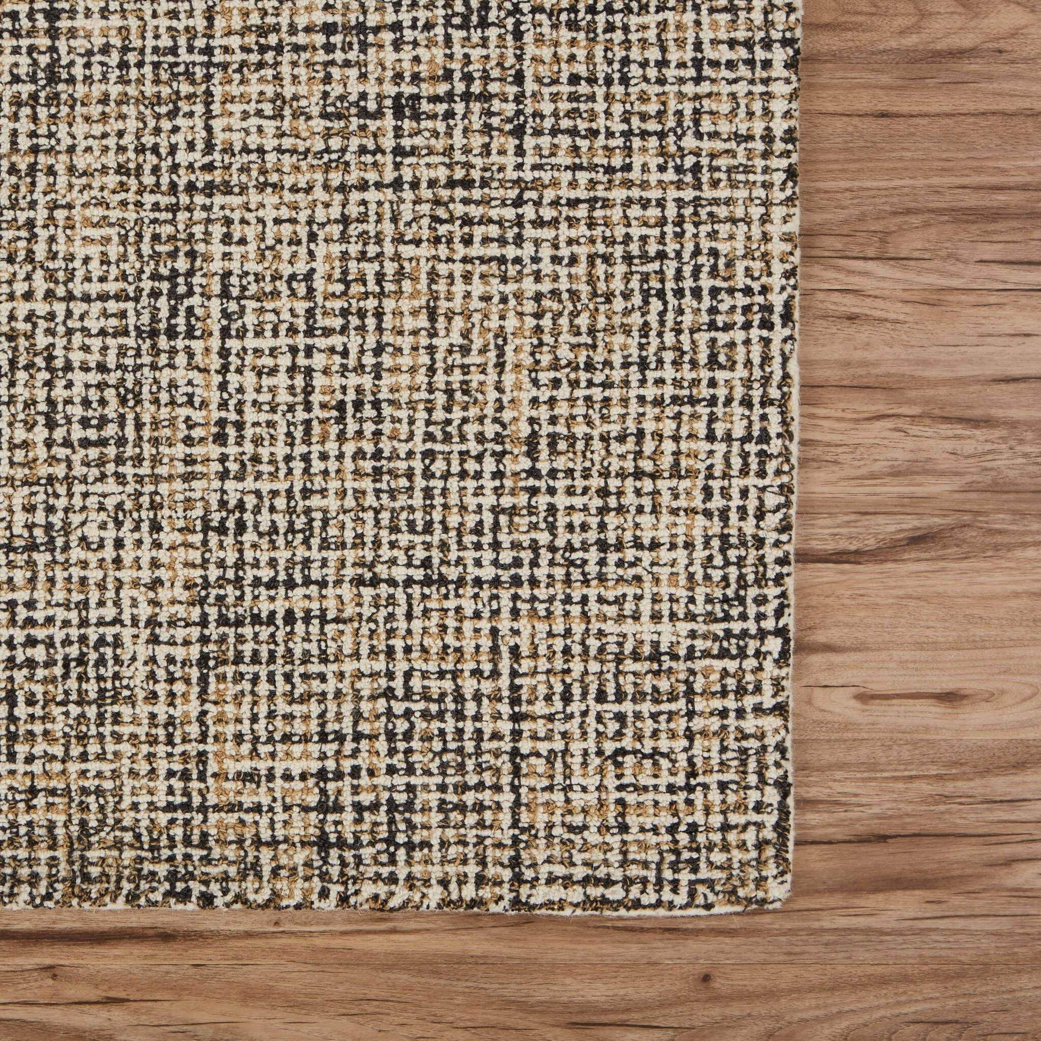 5' x 8' Charcoal Interwoven Maze Area Rug