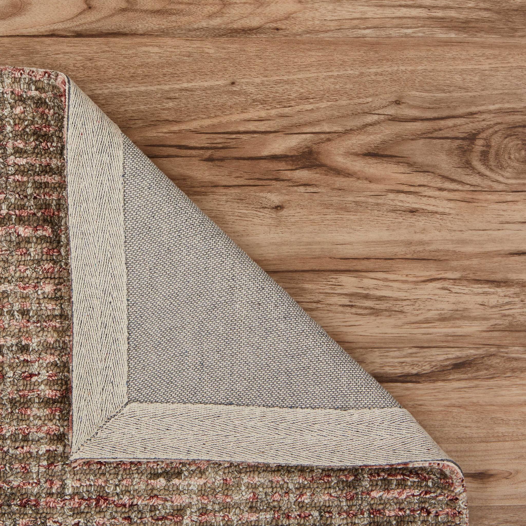9' x 12' Brown Detailed Weave Area Rug