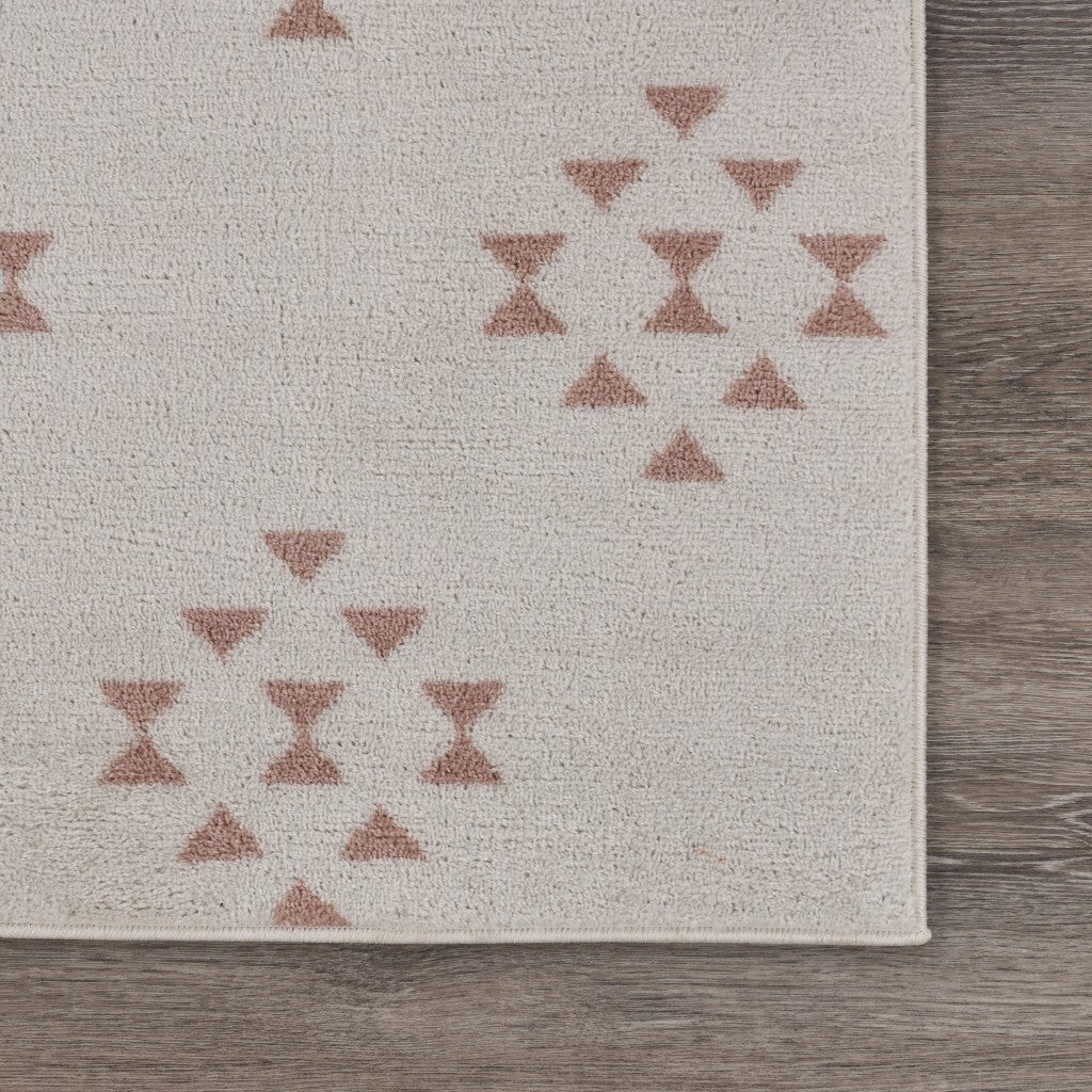 5' x 7' Tan and Beige Southwestern Area Rug
