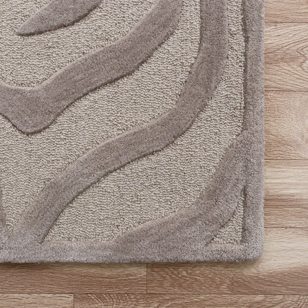 8' x 10' Taupe Zebra Pattern Area Rug