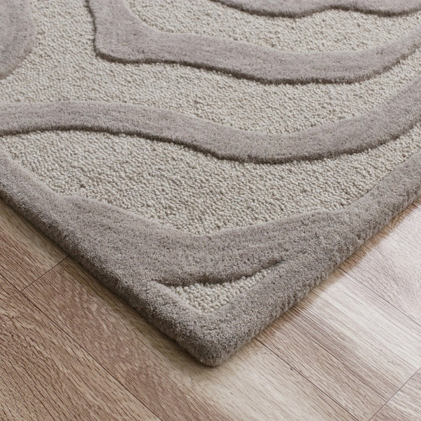 8' x 10' Taupe Zebra Pattern Area Rug