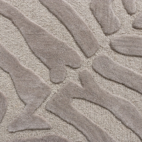 8' Round Taupe Zebra Pattern Area Rug