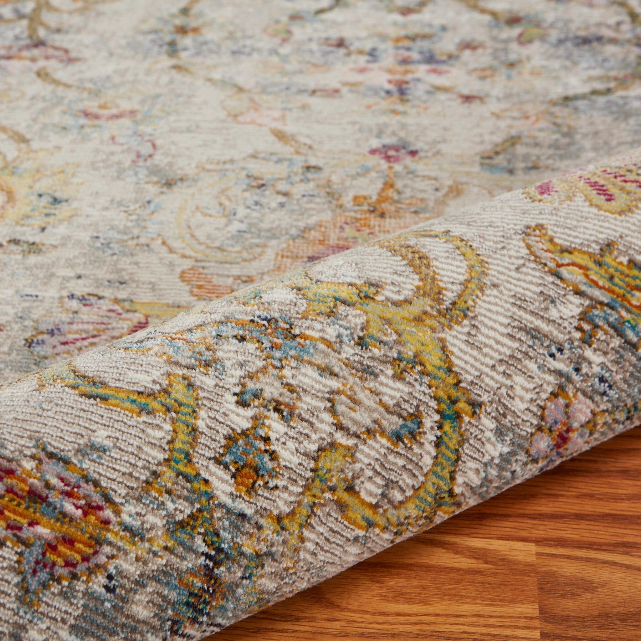 4' x 6' Beige Abstract Garden Area Rug