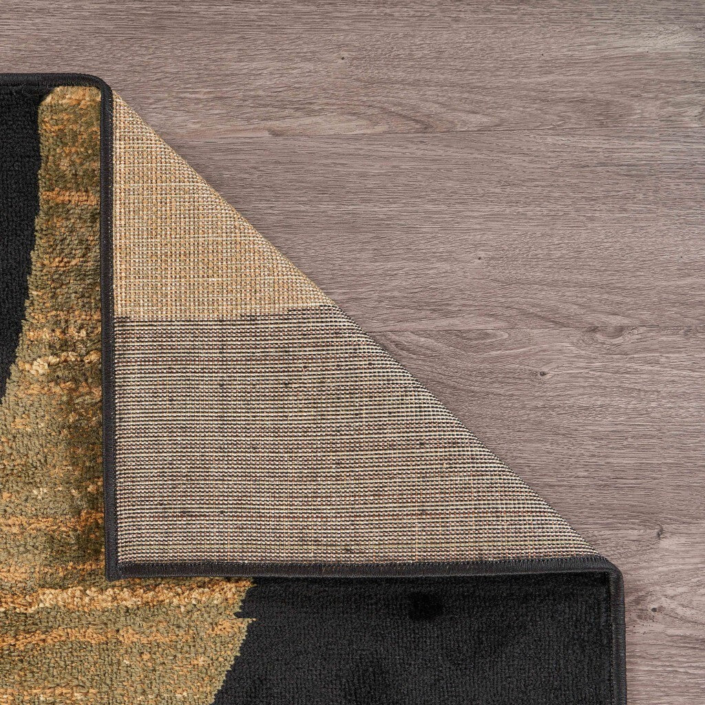 8' x 10' Black Abstract Geometric Area Rug