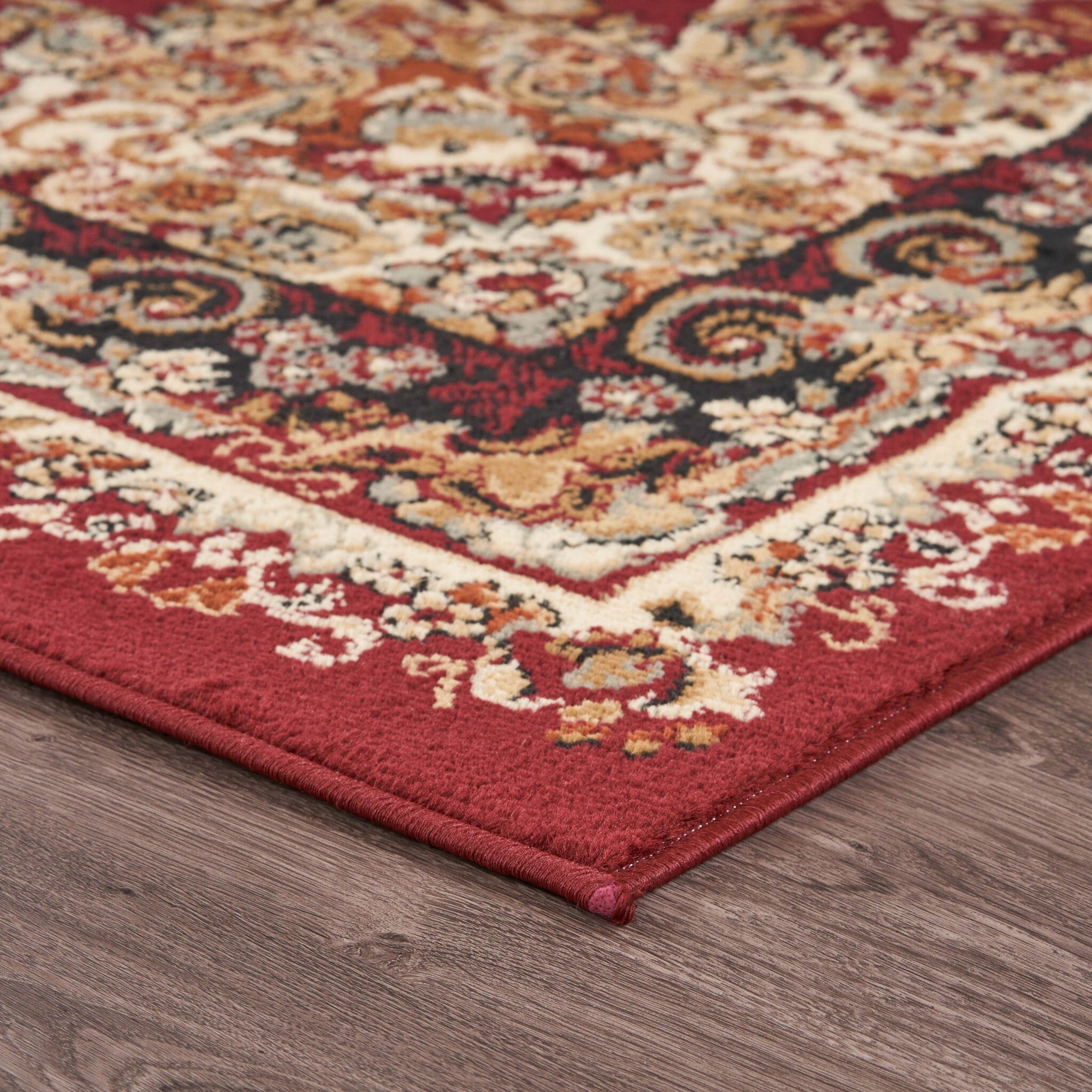 5' x 7' Red Royal Medallion Area Rug