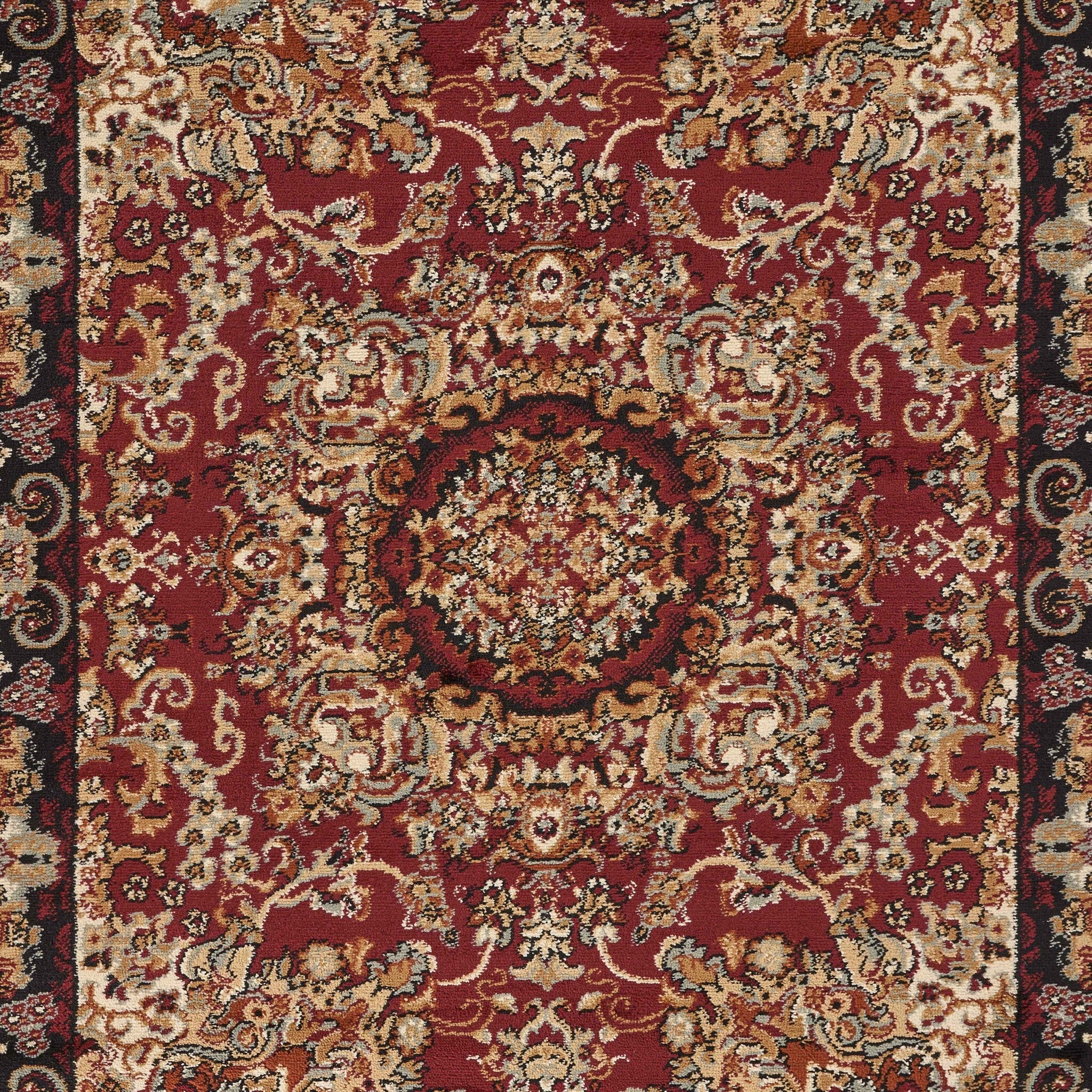 5' x 7' Red Royal Medallion Area Rug