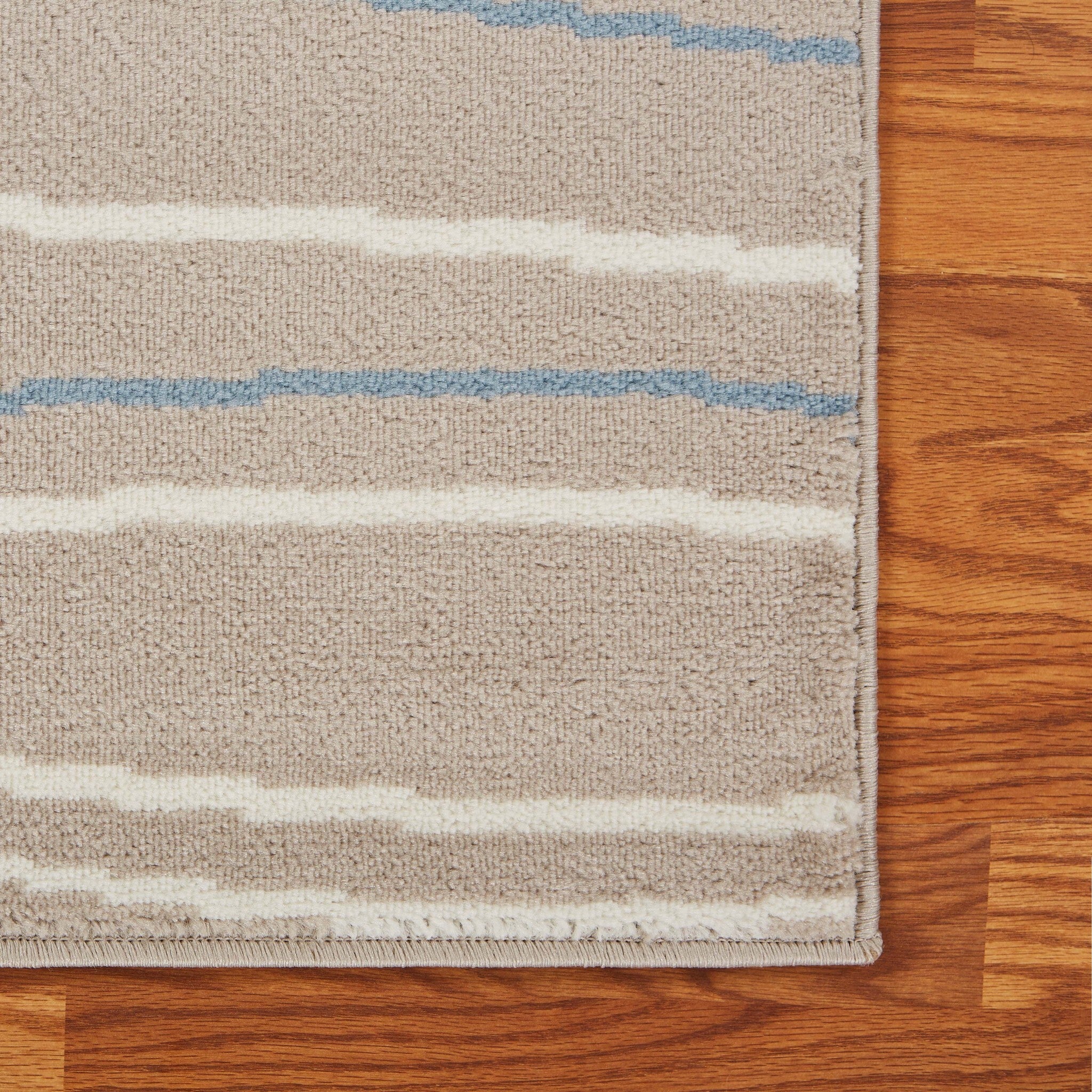 5' x 7' Gray Contemporary Waves Area Rug
