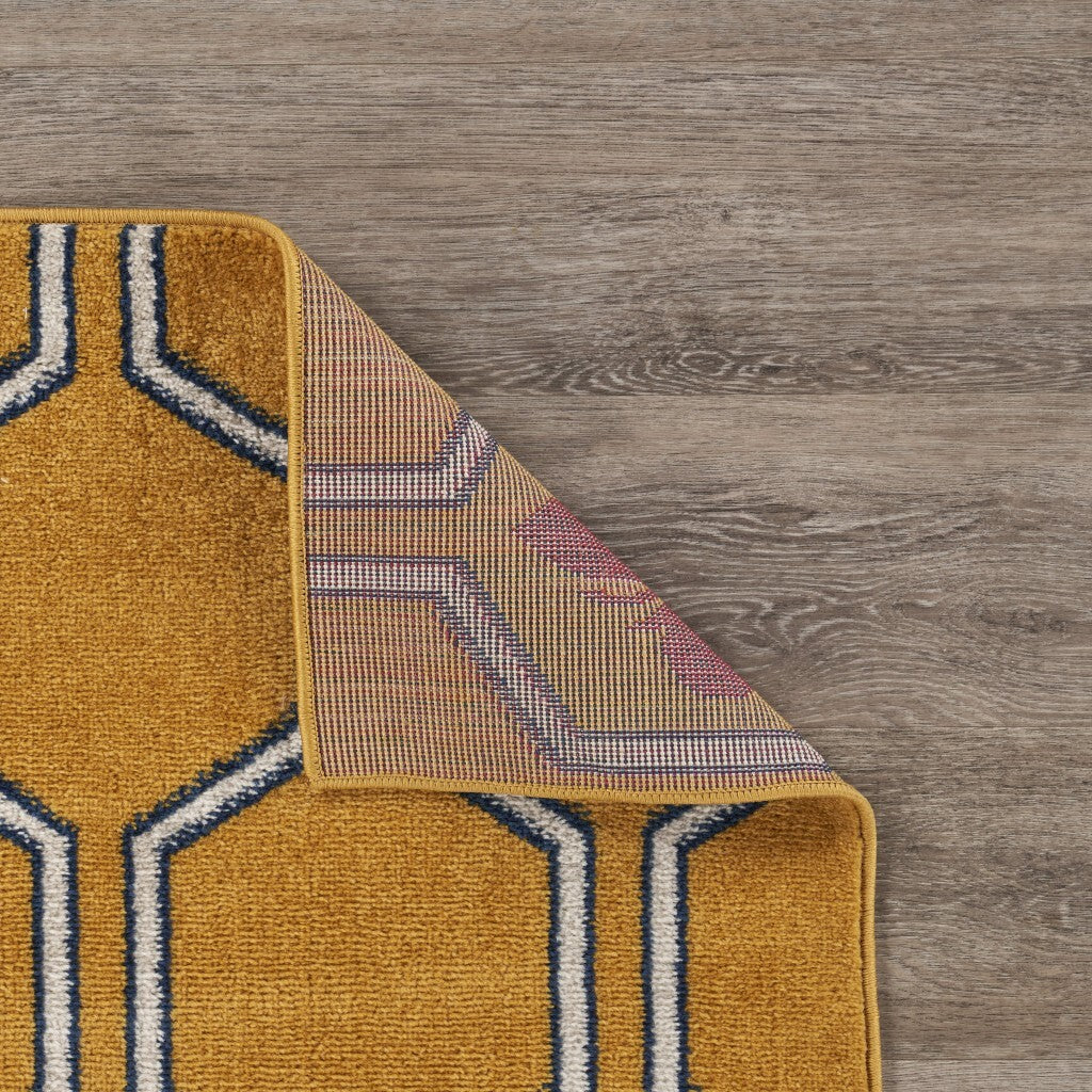 8' x 9' Yellow and Red Honey Bee Area Rug