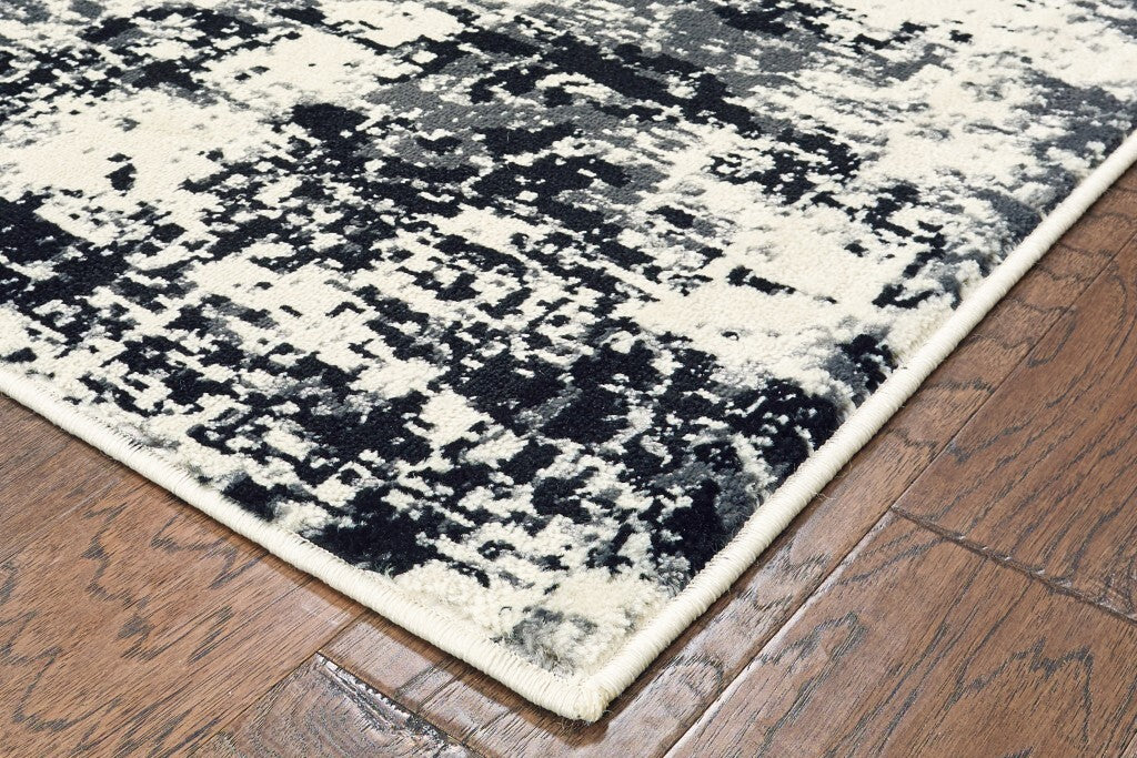 8' x 10' Modern Monochromatic Abstract Area Rug