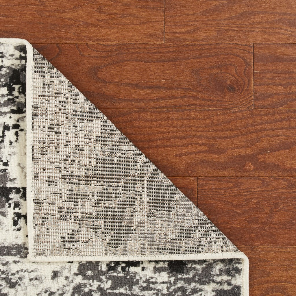 8' x 10' Modern Monochromatic Abstract Area Rug