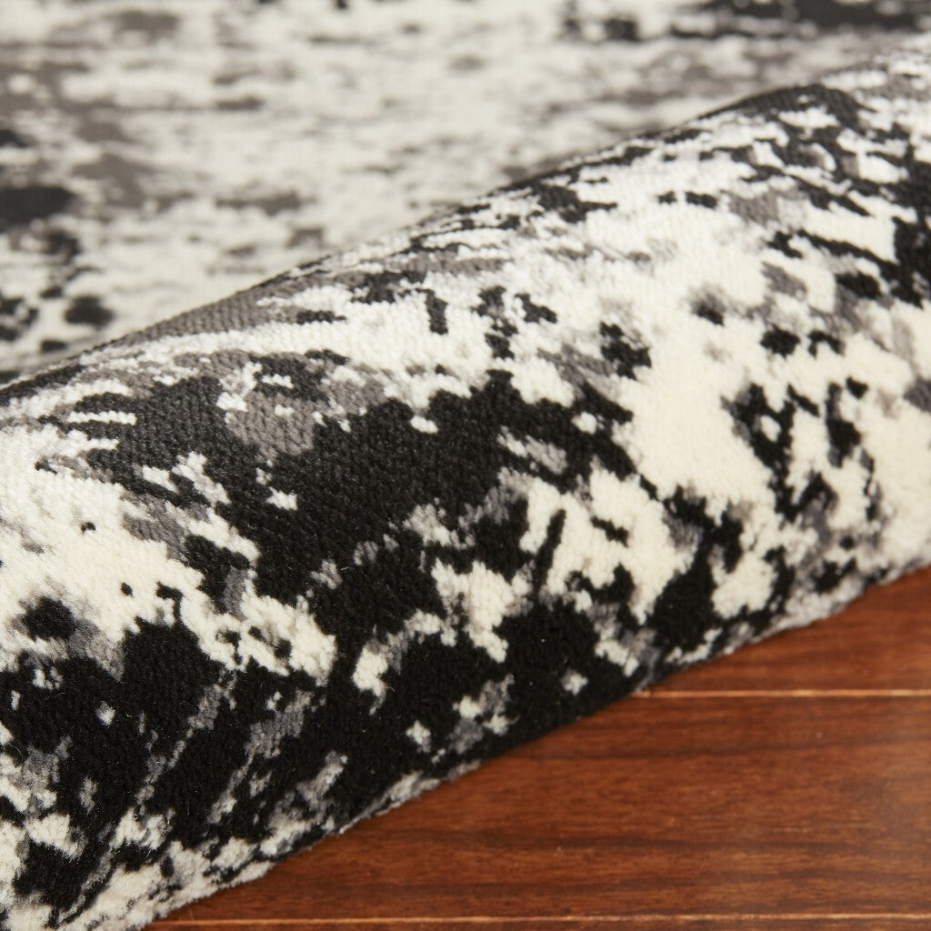 8' x 10' Modern Monochromatic Abstract Area Rug