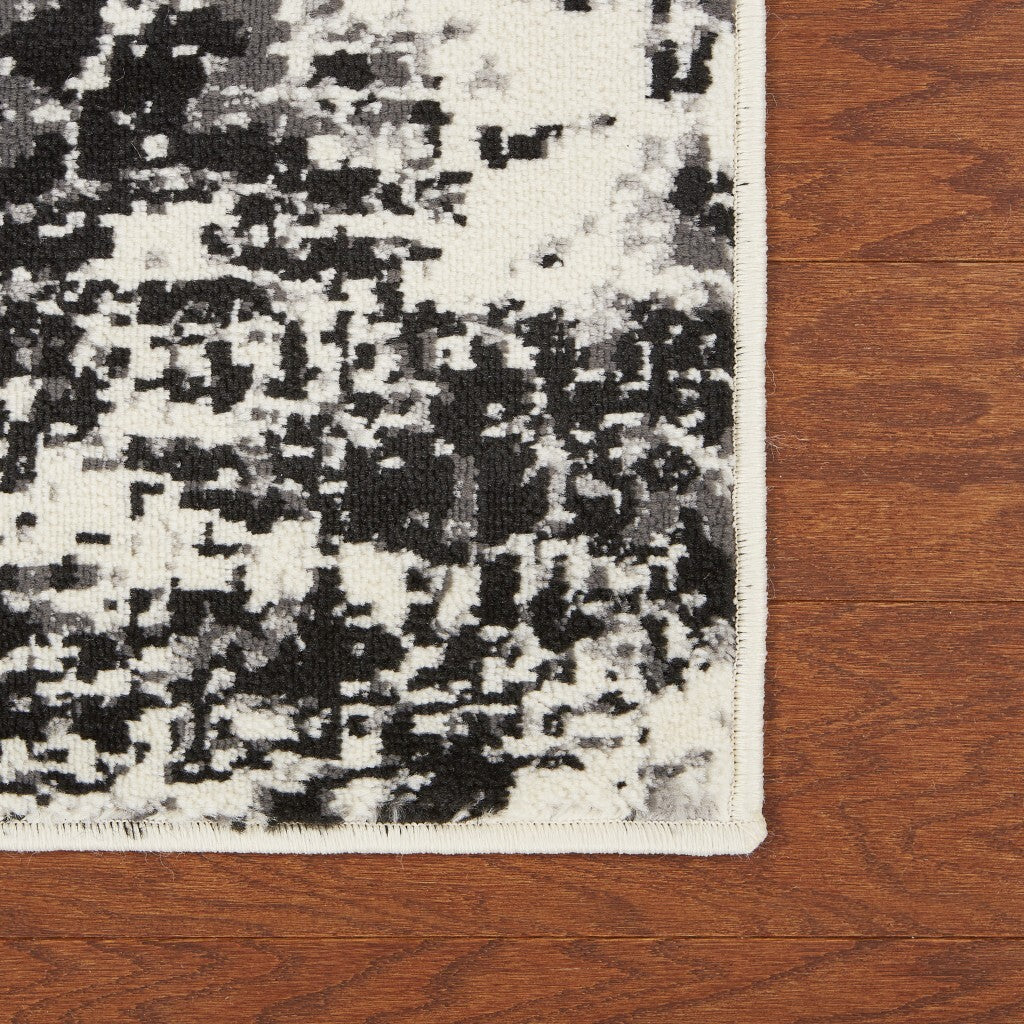8' x 10' Modern Monochromatic Abstract Area Rug