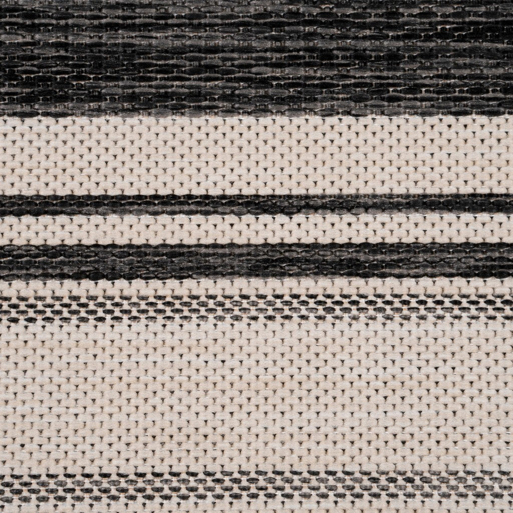 8' x 10' Gray Framed Indoor Outdoor Area Rug