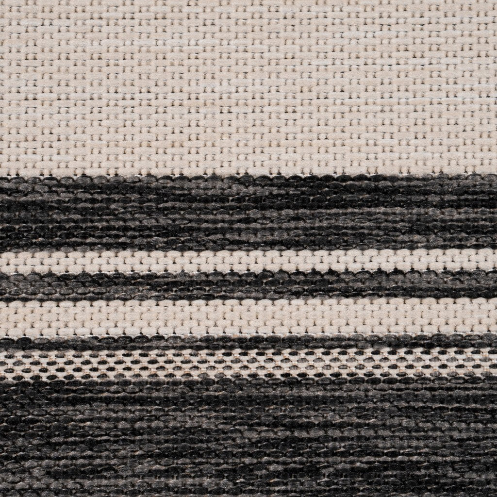 3' x 5' Gray Framed Indoor Outdoor Area Rug