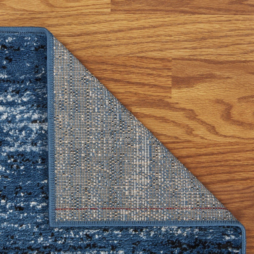 8' x 10' Blue Abstract Ocean Area Rug