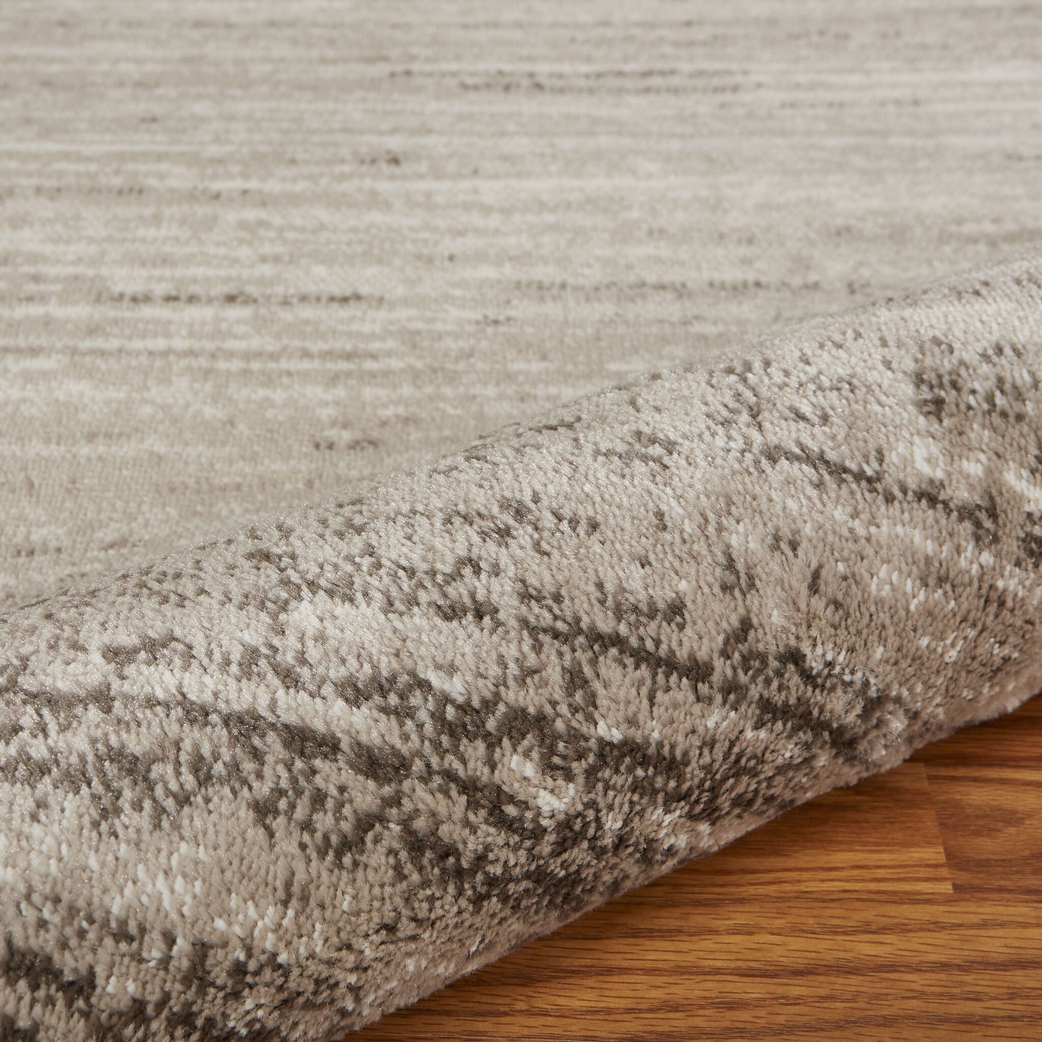 8' x 10' Beige Abstract Striations Area Rug