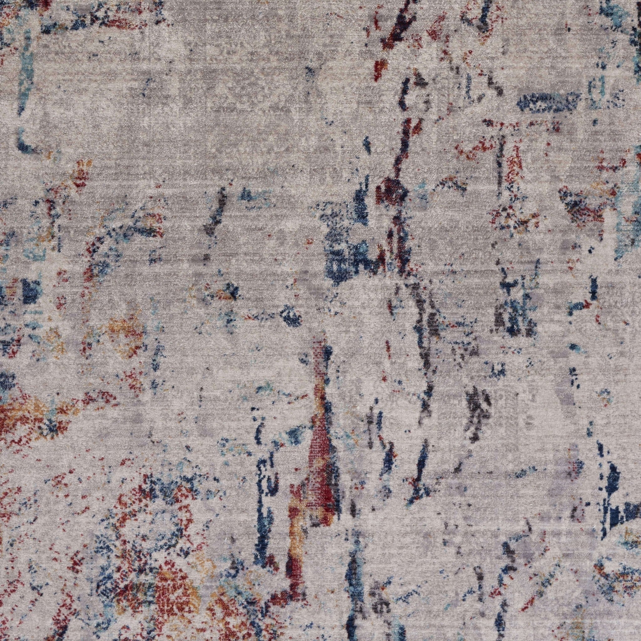 2' x 8' Gray Toned Abstract Runner Rug