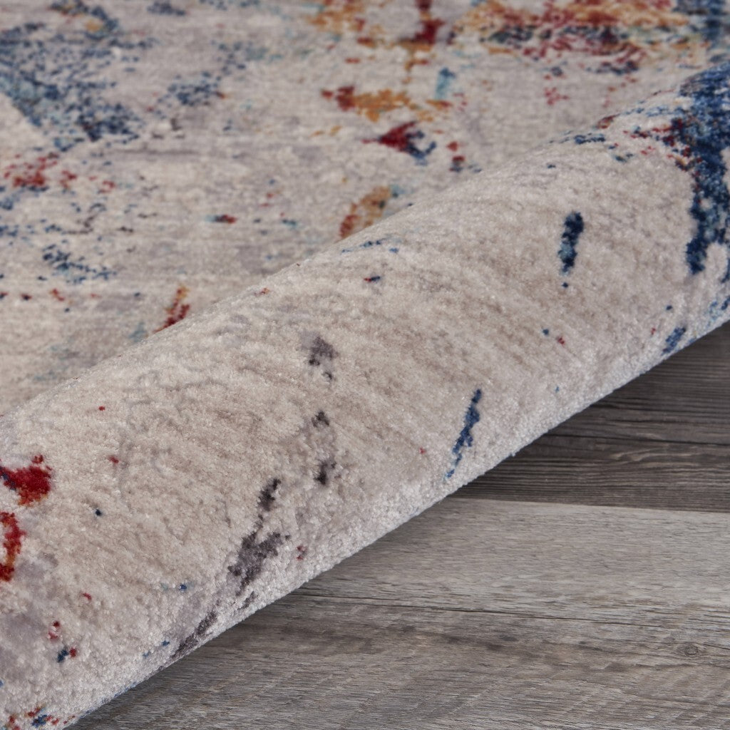 2' x 8' Gray Toned Abstract Runner Rug