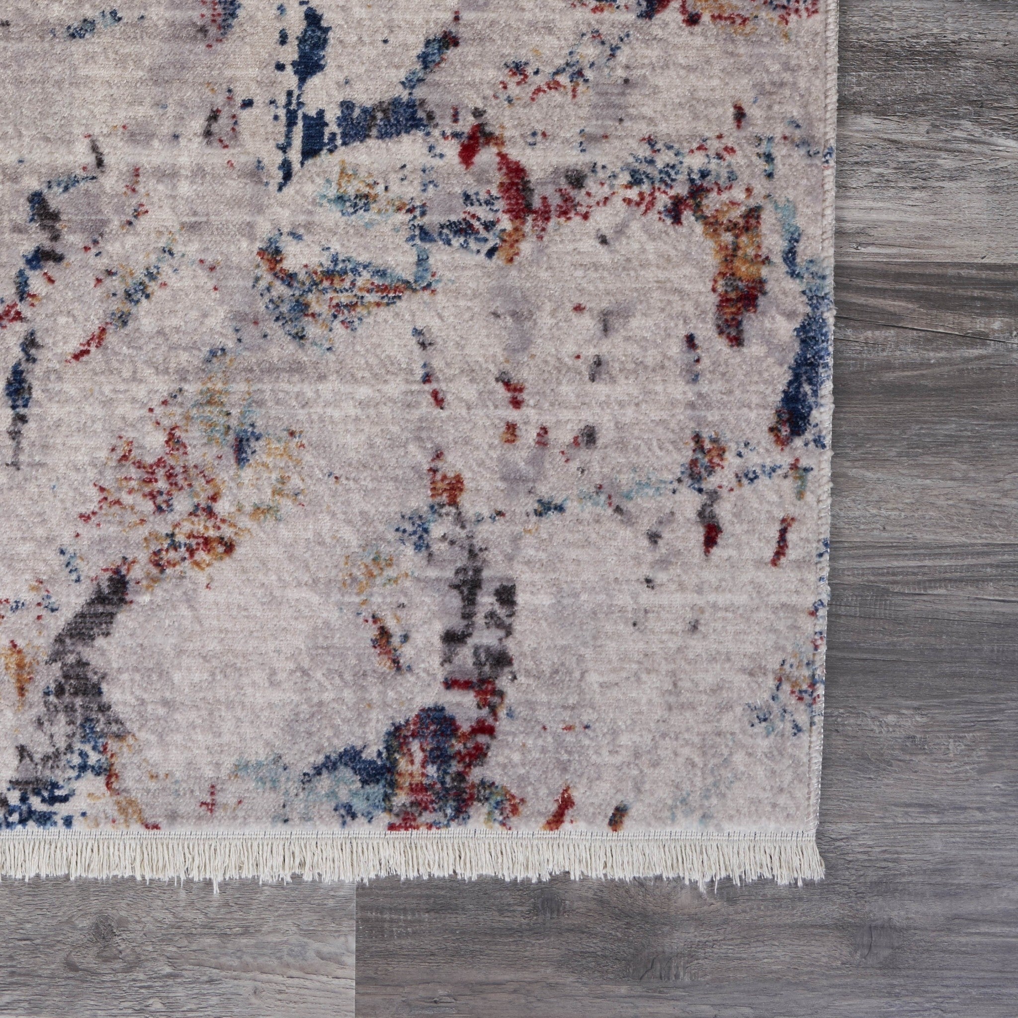 2' x 8' Gray Toned Abstract Runner Rug
