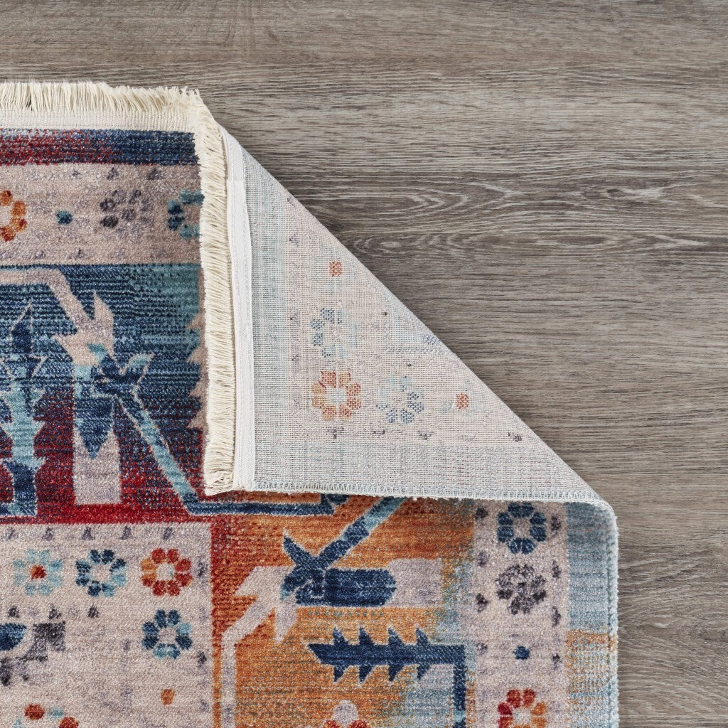 5' x 8' Multicolored Boho Chic Area Rug