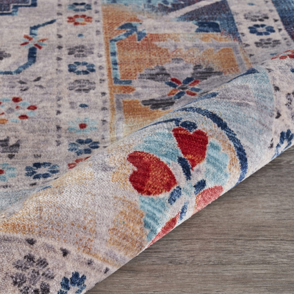 5' x 8' Multicolored Boho Chic Area Rug