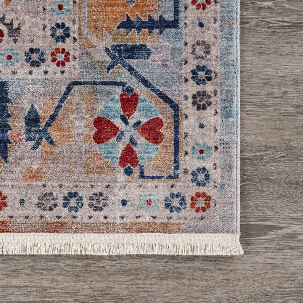 5' x 8' Multicolored Boho Chic Area Rug