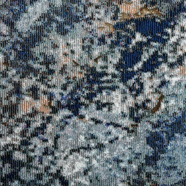 8' x 10' Navy and Gray Abstract Ice Area Rug