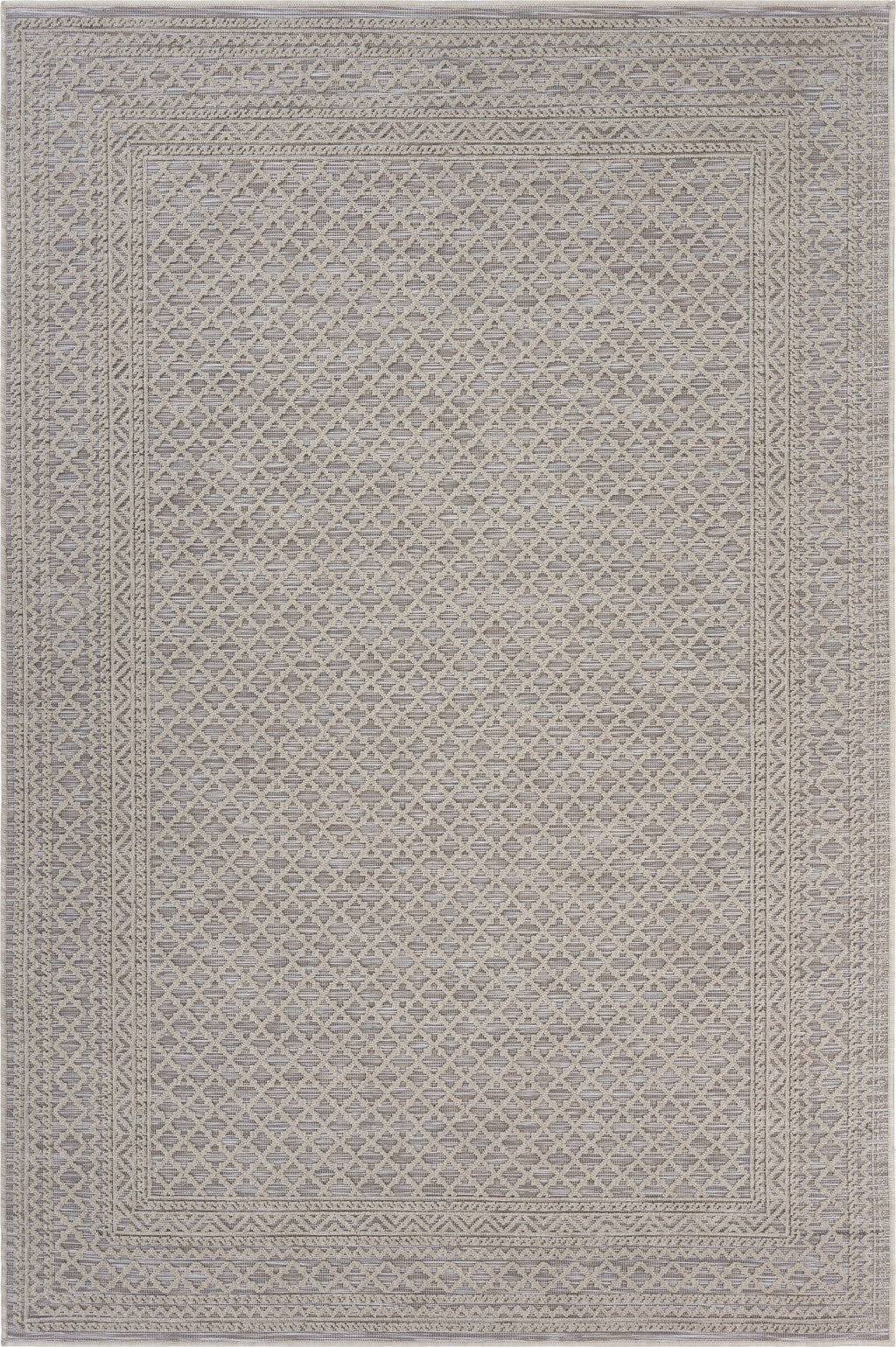 5' x 7' Gray Classic Indoor Outdoor Area Rug