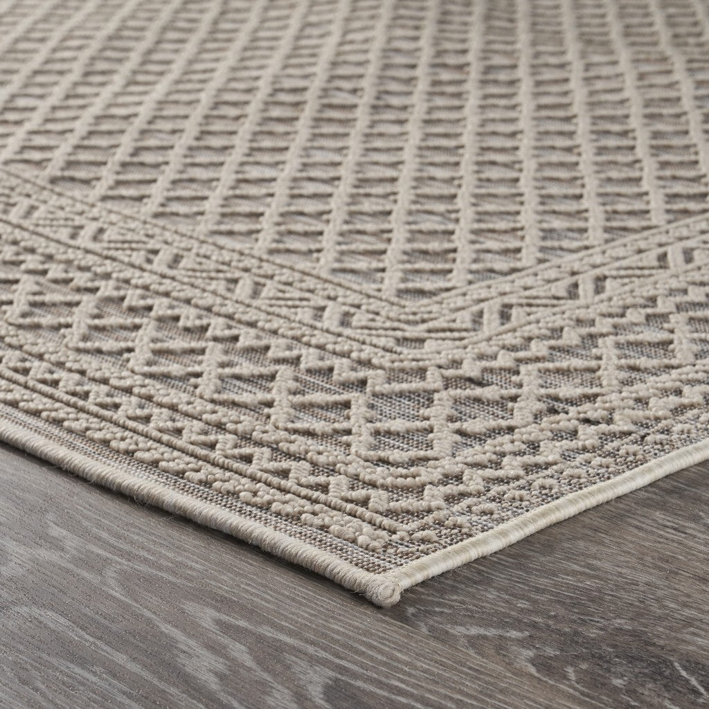 5' x 7' Gray Classic Indoor Outdoor Area Rug