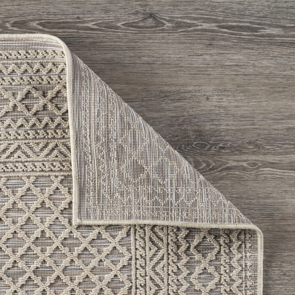 5' x 7' Gray Classic Indoor Outdoor Area Rug
