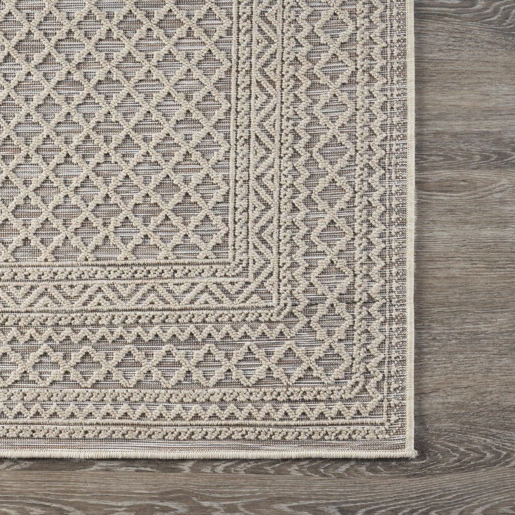 5' x 7' Gray Classic Indoor Outdoor Area Rug