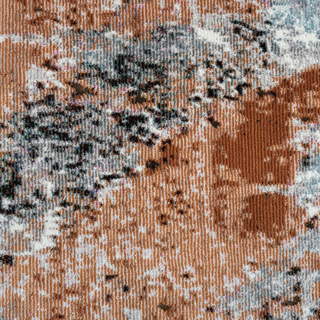 5' x 8' Rustic Brown Abstract Area Rug