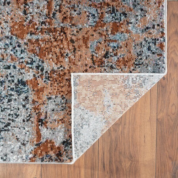 8' x 10' Rustic Brown Abstract Area Rug