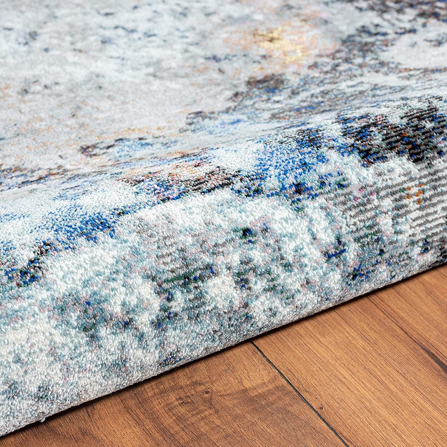 8' x 10' Gray Abstract Foliage Area Rug