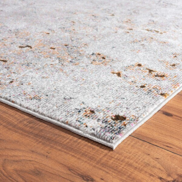 5' x 8' Light Gray Modern Abstract Area Rug