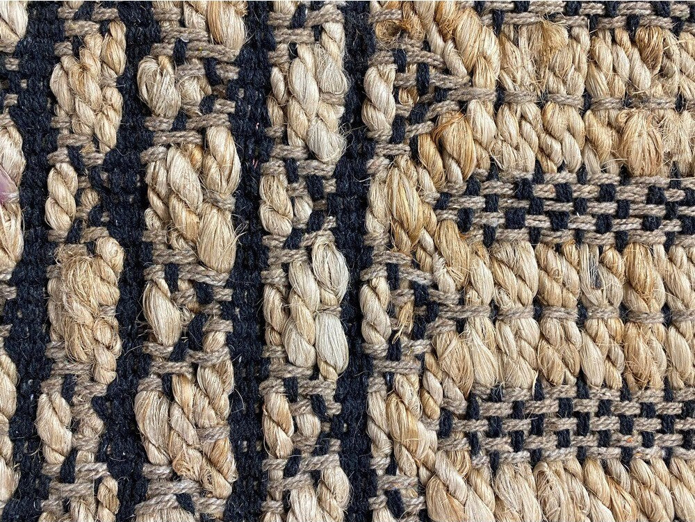 7' x 9' Tan and Black Ornate Geometric Area Rug