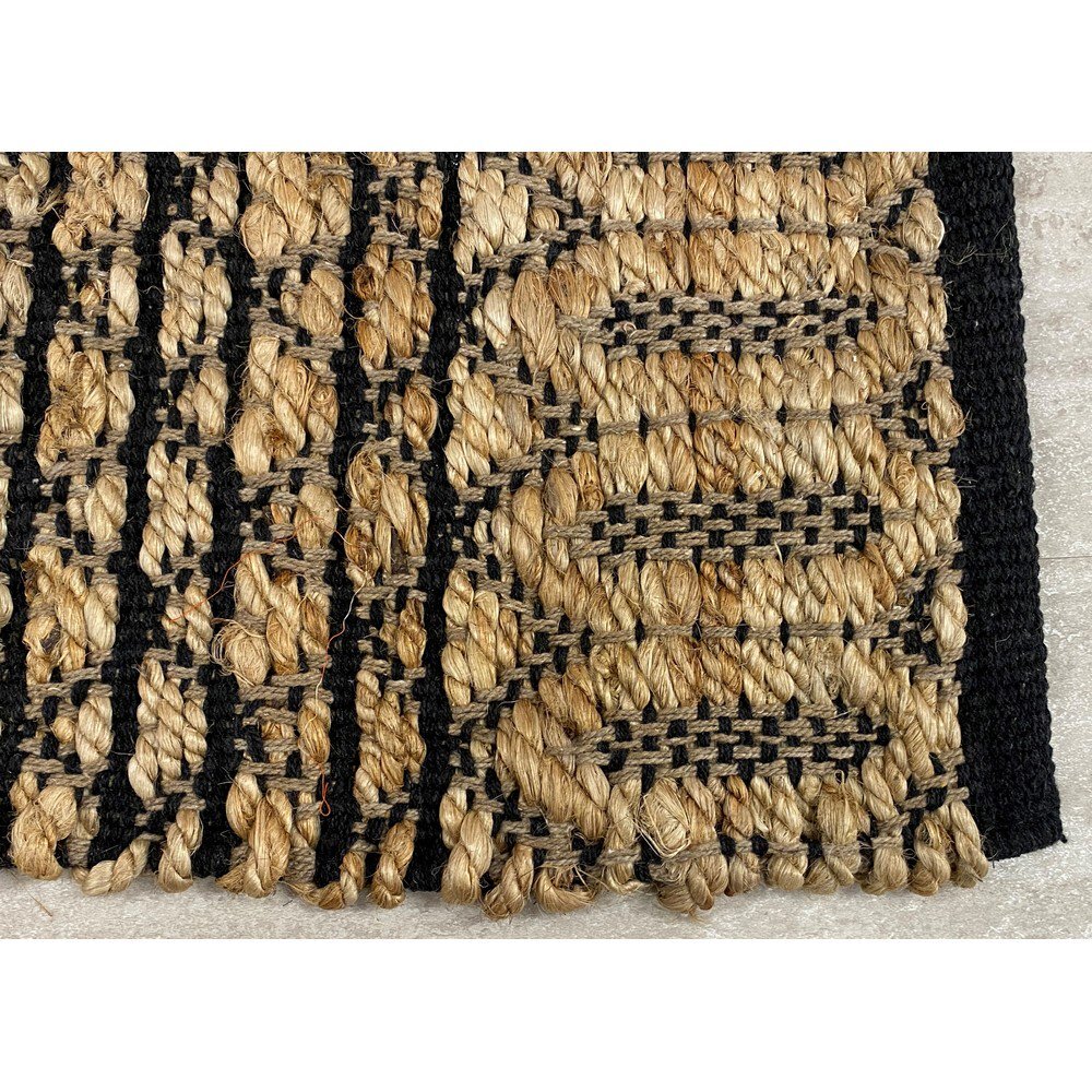 3' x 4' Tan and Black Ornate Geometric Area Rug