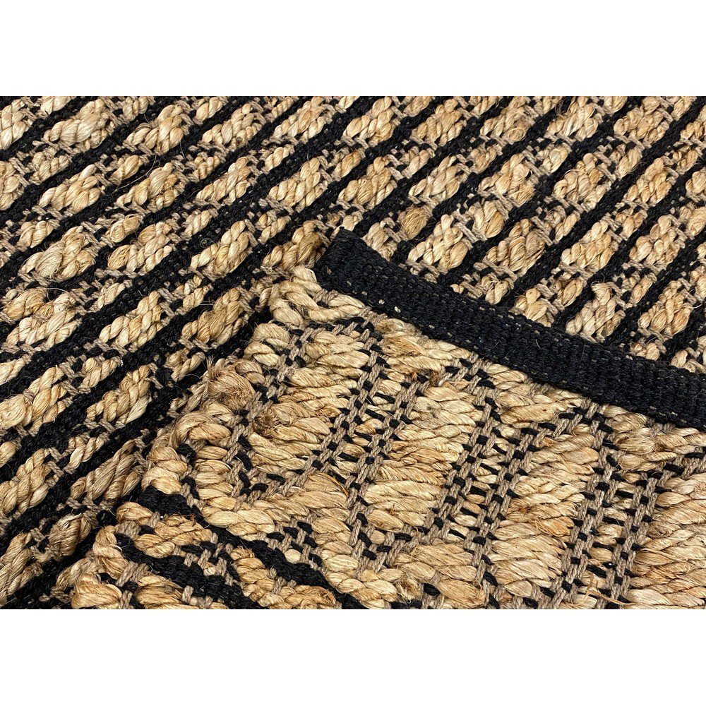 3' x 4' Tan and Black Ornate Geometric Area Rug