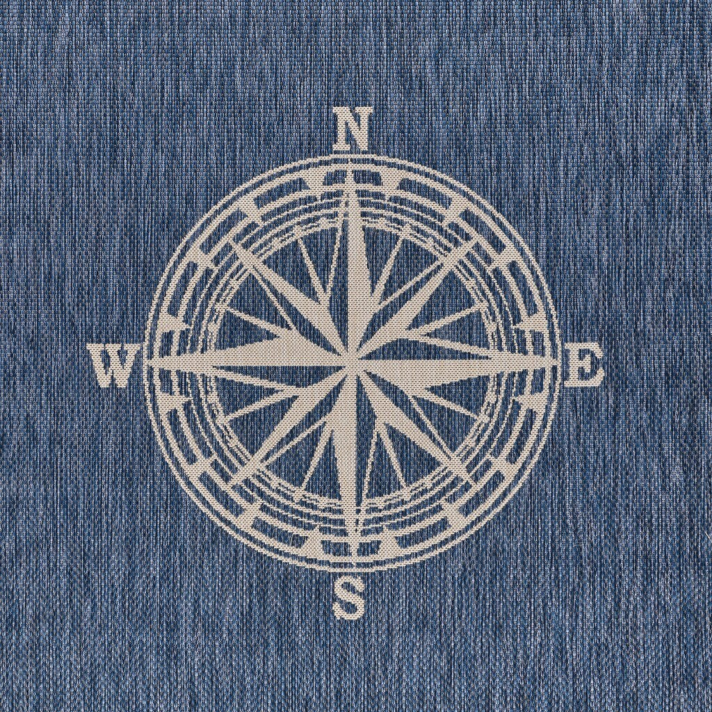 2' x 3' Navy Nautical Indoor Outdoor Scatter Rug