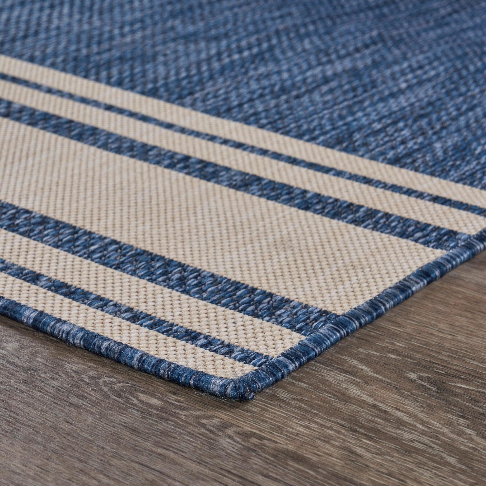 2' x 3' Navy Nautical Indoor Outdoor Scatter Rug